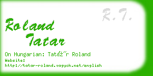 roland tatar business card